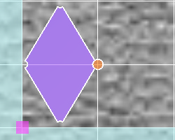 Rhombuses with round insert